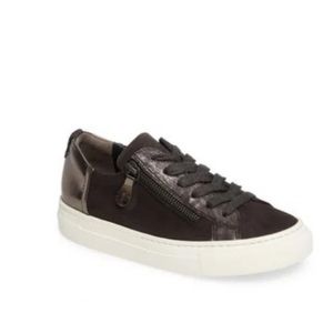 PAUL GREEN Women’s Dark Gray Toby Zip Up Lace Sneaker Size 10.5✨